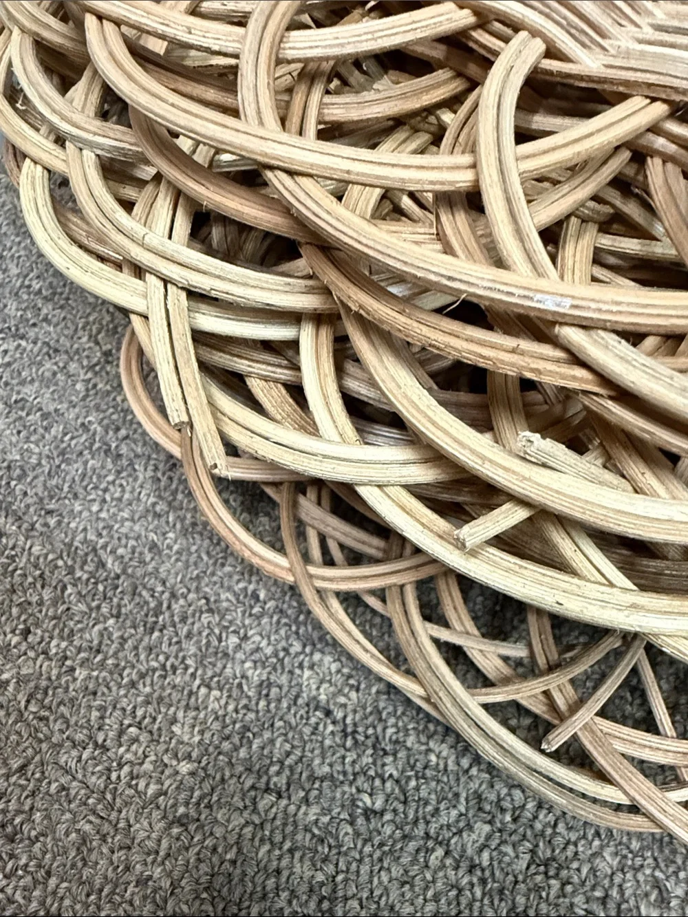 Set of 12-Natural Woven Rattan Decorative Accent Chargers or Placemats- Natural